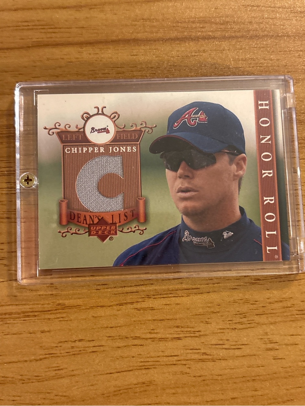Chipper Jones 2003 Upper Deck Honor Roll Dean’s List Jersey Card Braves